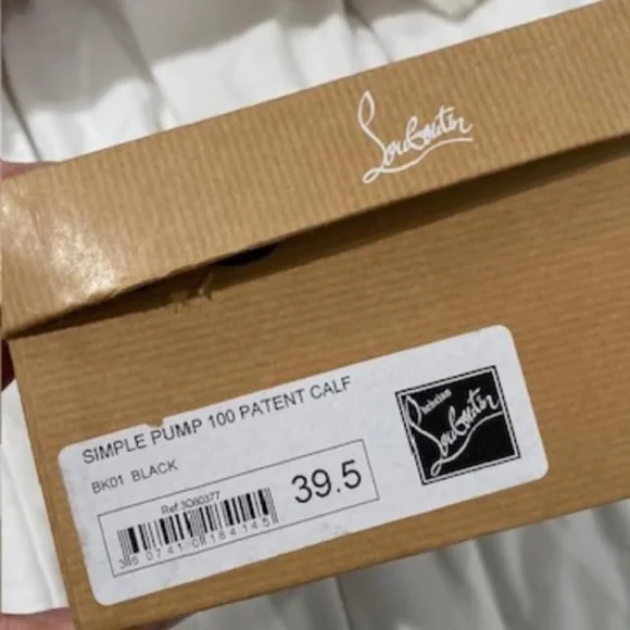 LOUBOUTIN "SIMPLE PUMP -Blk Patent Leather, EU 39.5/US 9.5;  Excellent Condition - Picture 6 of 8